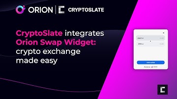 CryptoSlate integrates Orion Swap Widget: crypto exchange made easy