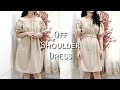 [Sewing Vlog] Off Shoulder Dress / Dress Sabrina