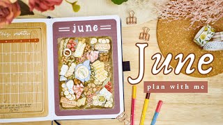 June 2024 Bullet Journal Setup • PLAN WITH ME 🧀  Charcuterie Monthly BuJo Theme with Watercolors