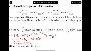 Calculus Derivatives: Derivatives of the Other Trigonometric Functions | 26-2