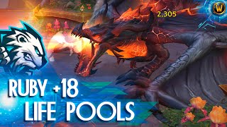 Ruby Life Pools M+18 ● Tyrannical Dragonflight Season1 (PUGS) ● Druid Tank POV