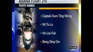 Asiana Pilots names from KTVU News