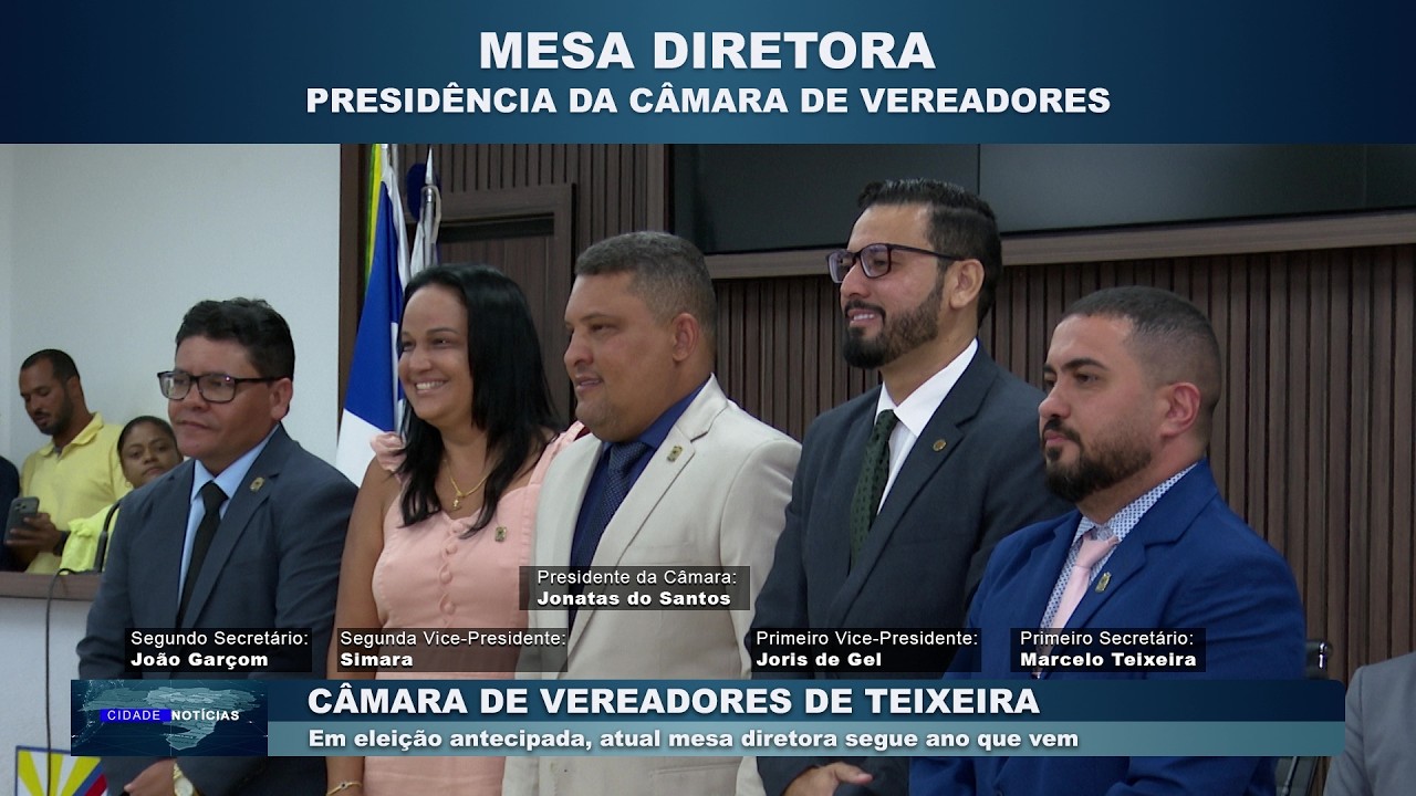 VOTAÇÃO PARA PRESIDÊNCIA DA CÂMARA DE VEREADORES DE TEIXEIRA DE FREITAS (Exibido 25-02-26)