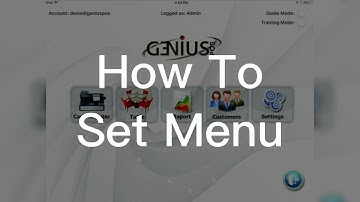 How To Set Menu | GENIUS POS