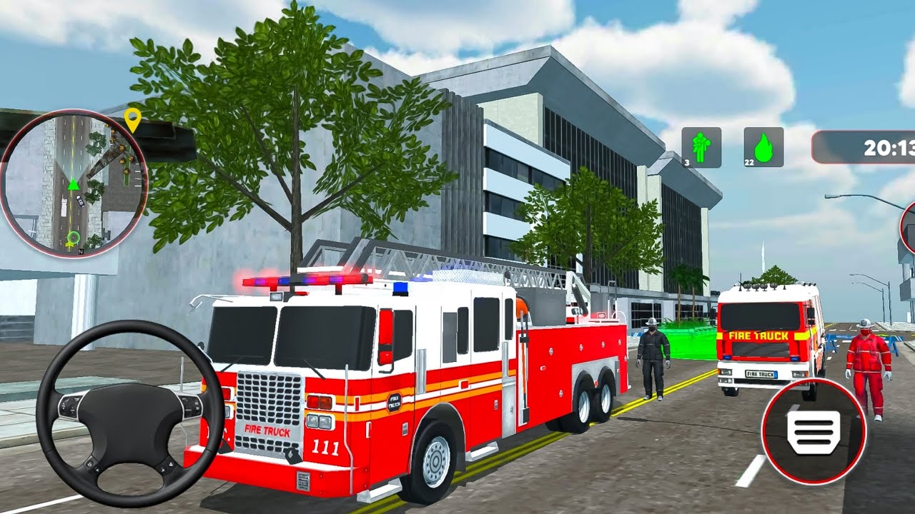 Real Fire Truck Driving Simulator - Fire Engine Fighting Fireman's Daily Job - Android GamePlay