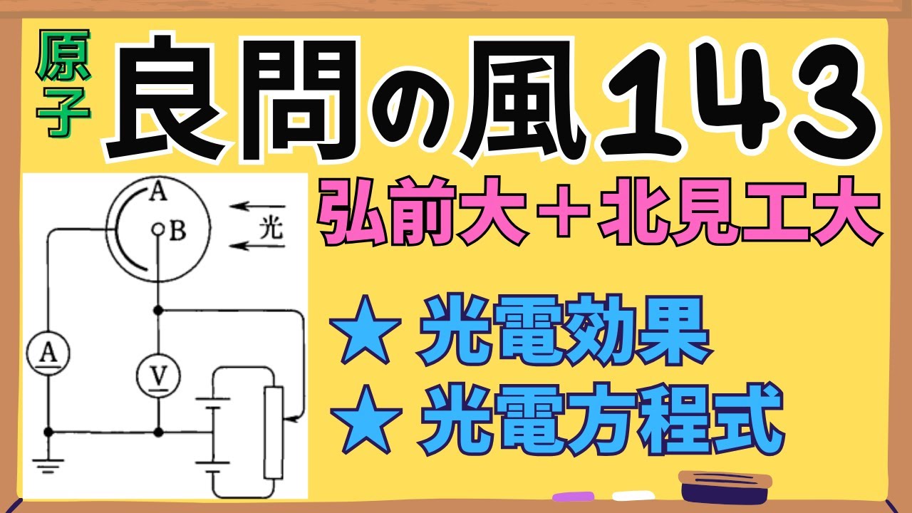 【高校物理】『良問の風』解説143〈原子〉粒子性と波動性