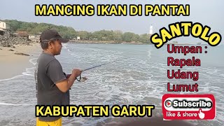 🔴 Mancing ikan dengan umpan seadanya dan Rapala di Pantai Santolo Kab. Garut Mantap ‼️