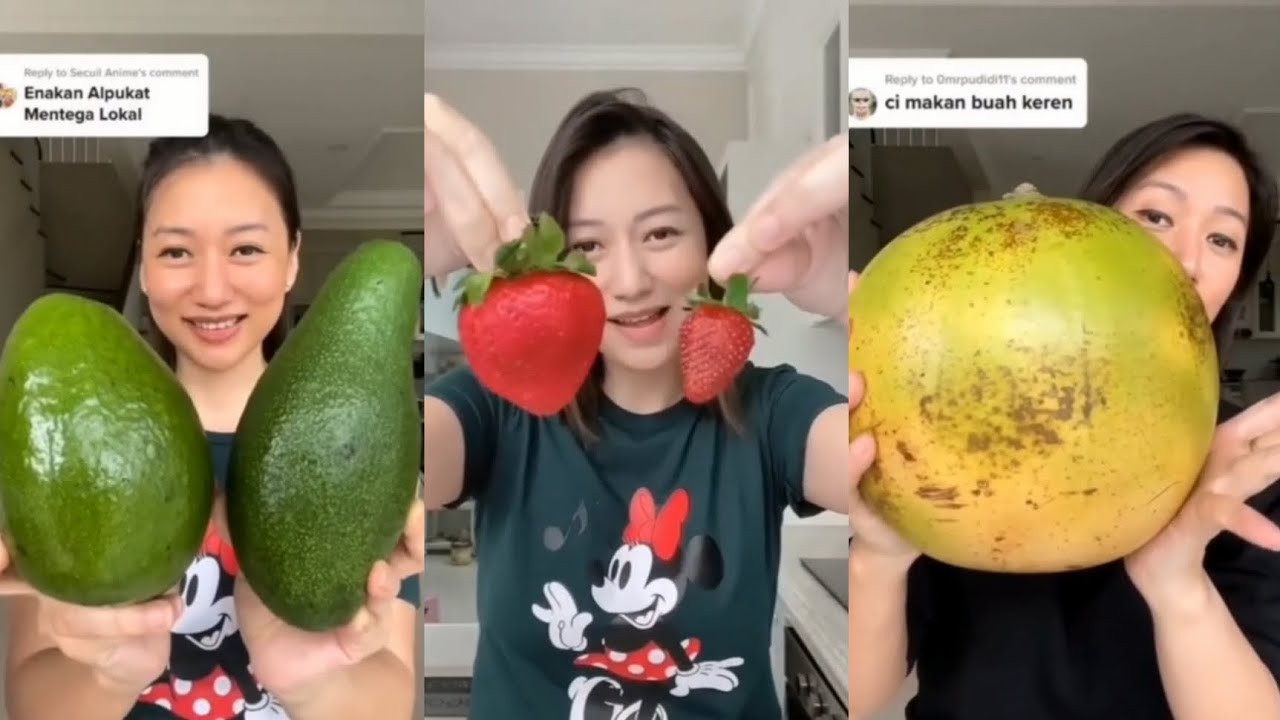 kumpulan vidio nanakoot makan buah-buahan ukurun jumbo 🍓🥑🍈‼️