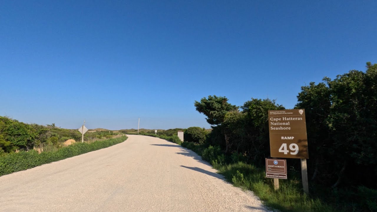 Outer Banks Scenic Drive - Hatteras Island - Frisco Ramp 49 to Hatteras Lighthouse Ramp 43