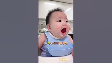 Baby eats breakfast |ăn sáng cùng bé nào! Em bé ngày đầu ăn dặm  sẽ thế nào ! #shortvideo