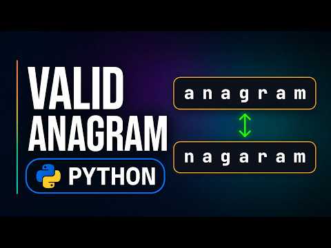 Valid Anagram in Python: The Counting Array Trick | Leetcode 242