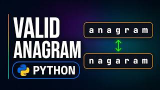 Valid Anagram in Python: The Counting Array Trick