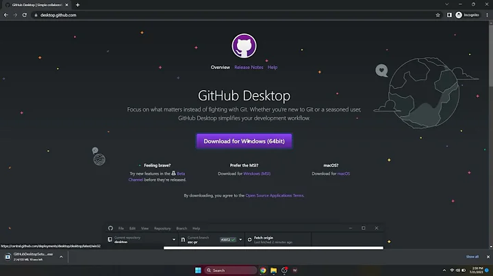 Cyberknights software: Github Desktop Client installation