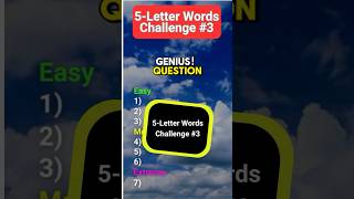 5 Letter Words Challenge 3