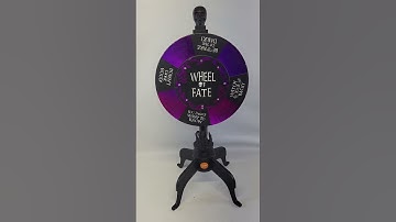 Gemmy Halloween Wheel of Fate Haunted Lighted Spinner Talks Fortune Black Purple