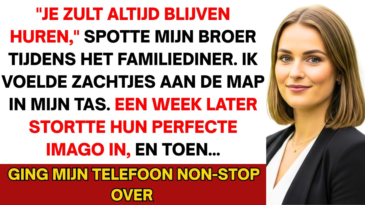 Je blijft altijd huurder, lachte mijn broer. Maar toen ik mijn tas aanraakte, verstomde zijn gelach.