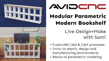 Modular Parametric Bookshelf - Live Design+Make