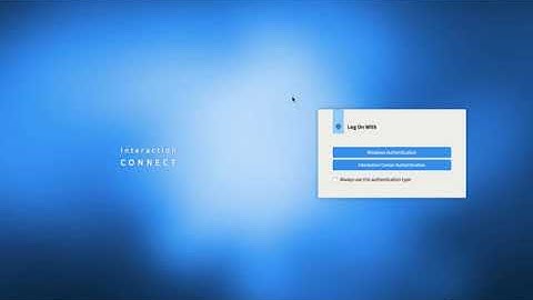 Genesys - Pure Connect - Interaction Connect Login