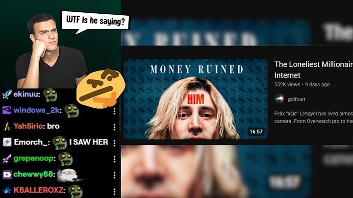 Sonny Reacts to xQc's "The LONELIEST Millionaire On The INTERNET"😭🤔