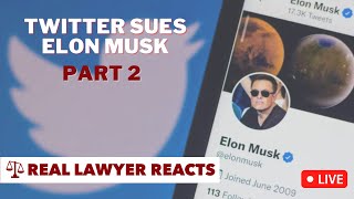 LIVE: Twitter Sues Elon Musk for Backing out of Acquisition Deal: Part 2