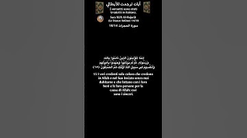 سورة الحجرات 18/14 itali/arabo#تلاوة #quran