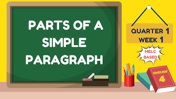 ENGLISH 4 QUARTER 1 WEEK 1 | PARTS OF A SIMPLE PARAGRAPH | MELC BASED | TEACHER JHEAN