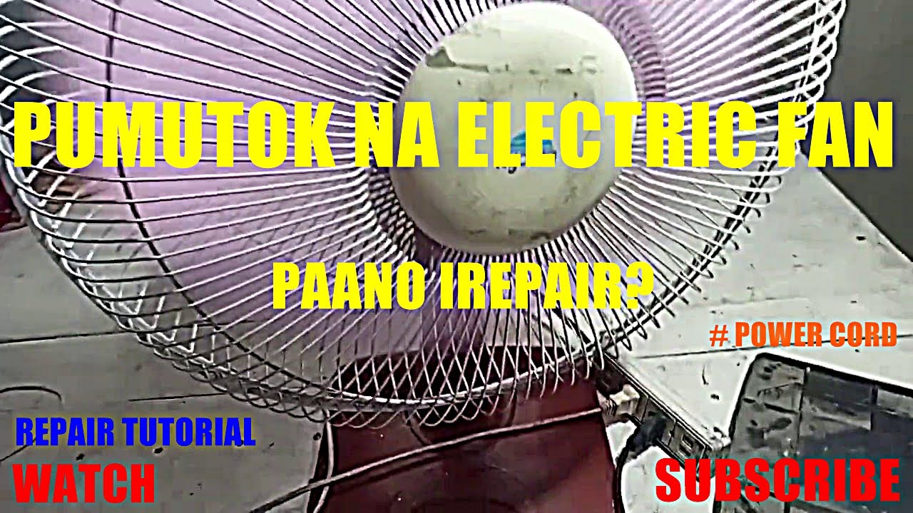 Pumutok na electric fan. Paano irepair? # power cord. # repair tutorial.