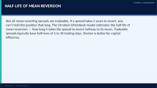 Statistical Arbitrage: Pairs Trading & Mean Reversion | QF Series EP03