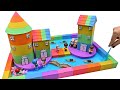 DIY Miniature House #33 - How To Make Villa House Inside Lake from Kinetic Sand &amp; Slime