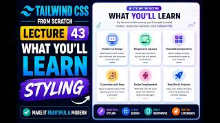 Tailwind CSS Tutorial for Beginners | Style the What You'll Learn Section 🎨 | Lecture 43