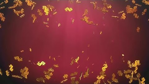 Golden Dollar Sign Background Stock Motion Graphics