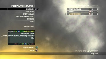 Hosting Buttons_Default.cfg INFECTION LOBBY on MW2 1.14!!!(PS3)