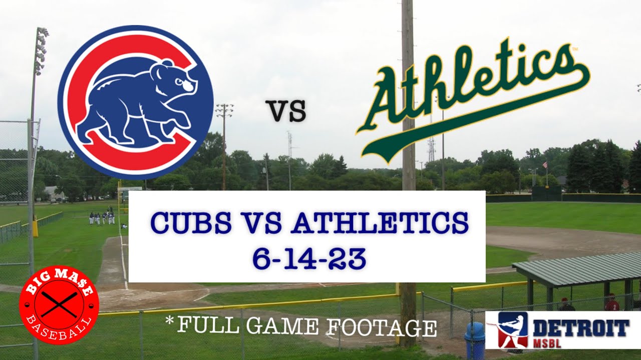 CUBS VS ATHLETICS DETROIT MSBL FULL GAME YouTube