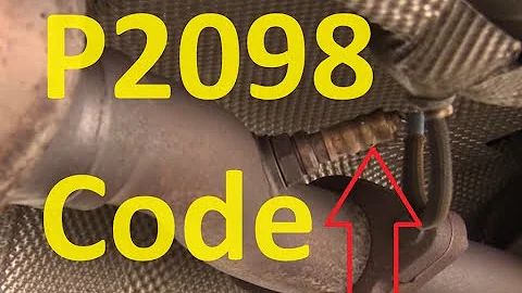 Causes and Fixes P2098 Code: Post Catalyst Fuel Trim System Too Lean (Bank 2)