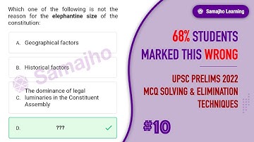 #10 | Elephantine Constitution | Prelims 2022 Solving & Elimination Techniques by Rohit Dagar