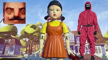 Hello Neighbor - My New Neighbor Squid Game Doll Act 2 Hole Gameplay Walkthrough