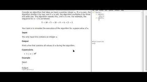 CSES-Weird Algorithm in python