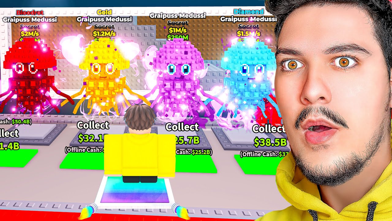 E Hakova Lojen Steal a Brainrot, I VODHA 20+ MEDUZA ME NGJYRA