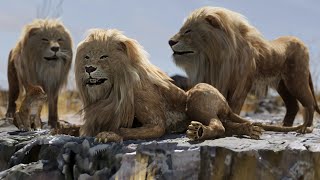 CG Lion - Facial motion capture- Quadrupeds rigging-Hair & Fur Blender-3d Lion King-Ali Pourahmad