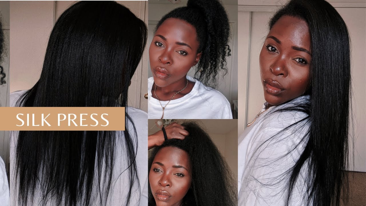 HAIR THERAPY SILK PRESSING LONG NATURAL 4B/4C HAIR YouTube