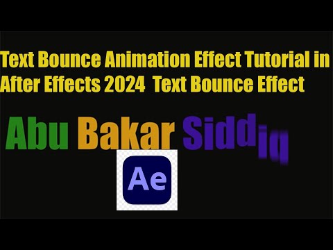 Text Bounce Animation effect Tutorial in After Effects  Text Bounce Effe...