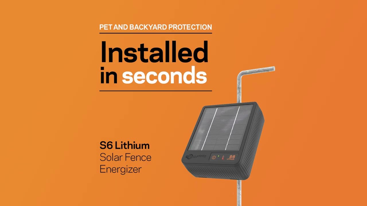 How To Install the Gallagher S6 Lithium Solar Fence Energizer For Pets, Pests and Garden Beds