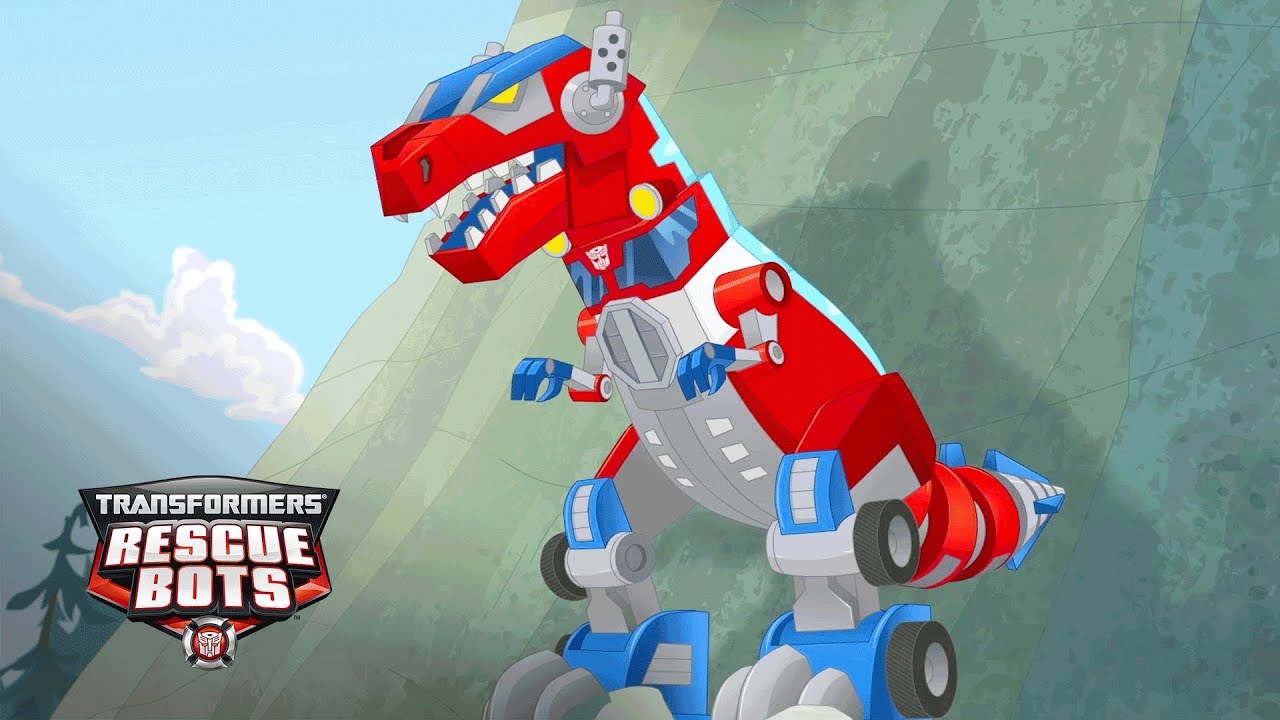 Gratificante Hola Sympton Optimus Prime's Primal Mode, T-Rex! | Official Clip | Rescue Bots Season 3  | Transformers Kids - YouTube