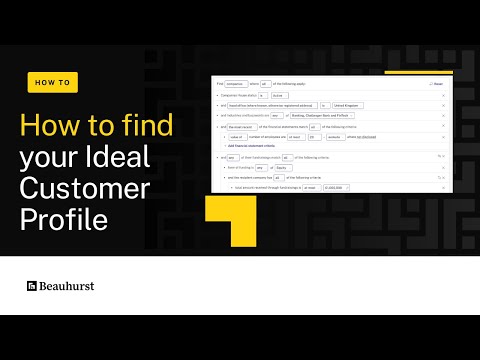 How to find your ideal customer profile - video from Beauhurst