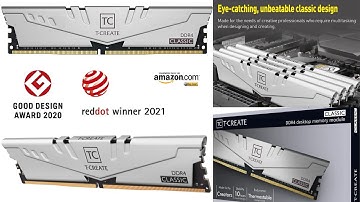 TEAMGROUP T-Create Classic 10L DDR4 16GB Kit (2 x 8GB) 3200MHz CL22 Desktop Memory Module Ram