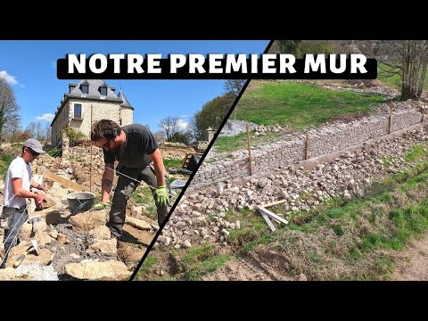 Ep 44. Rénovation d'un château - Rebâtir les murs en pierre du parc