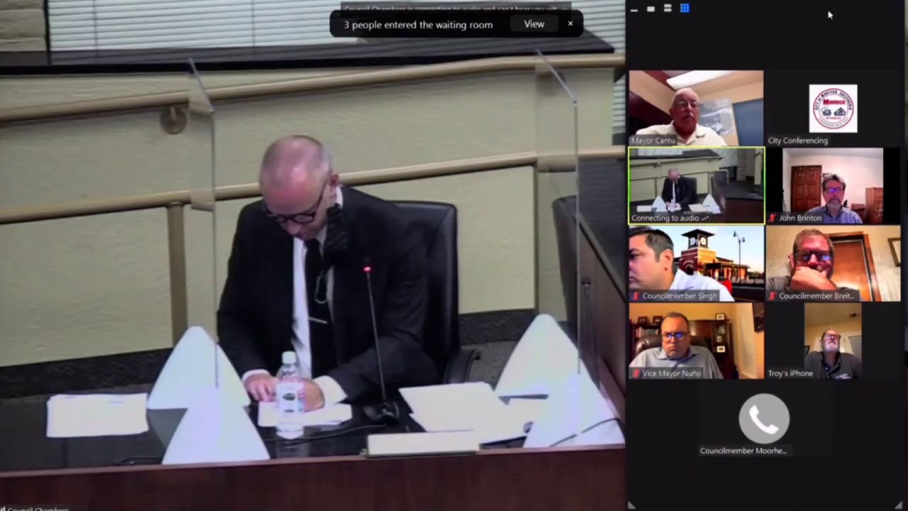 Manteca City Council Meeting 9/1/2020