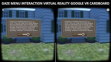 Gaze Menu Interaction Virtual Reality With Unity 2017.3 & Google VR
