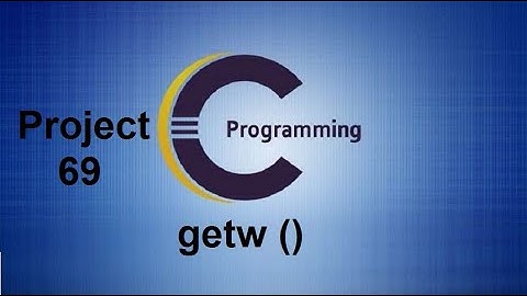 File Handling - write integer to File using getw () in C Programming - Project 69