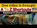 A To Z Keyboard shortcut keys | Keyboard Shortcuts in MS Word Urdu/Hindi 2024